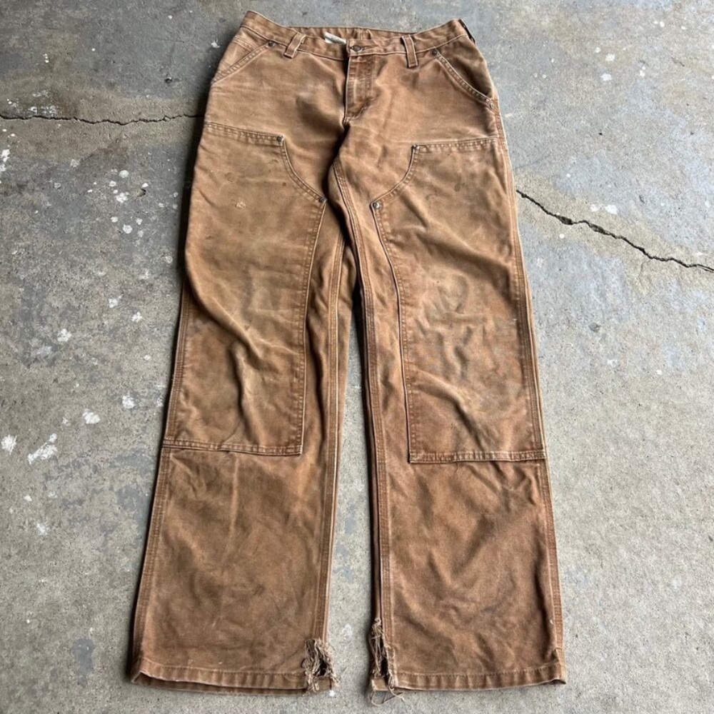 Carhartt Brown Cargo Pants Durable Cotton Twill